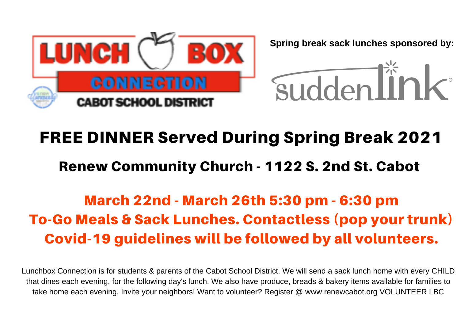 Lunchbox Connection During Spring Break